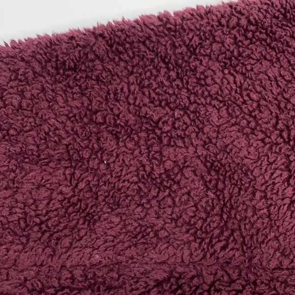 PINK Victoria's Secret Merlot Oversized Hooded Fuzzy Sweatshirt - Picture 7 of 7